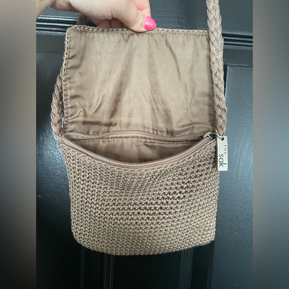 OG The Sak crossbody tan knit handbag - Picture 3 of 5